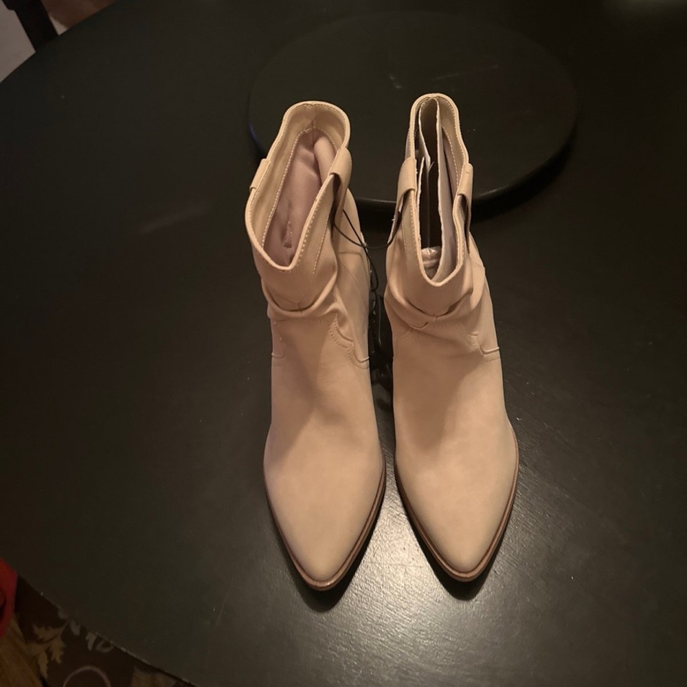Elegant Cream Ankle Boots